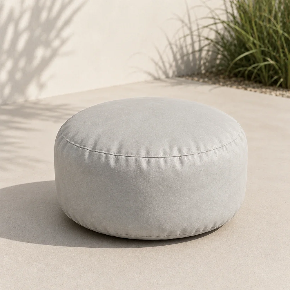 Outdoor Pouf CF Round Grey