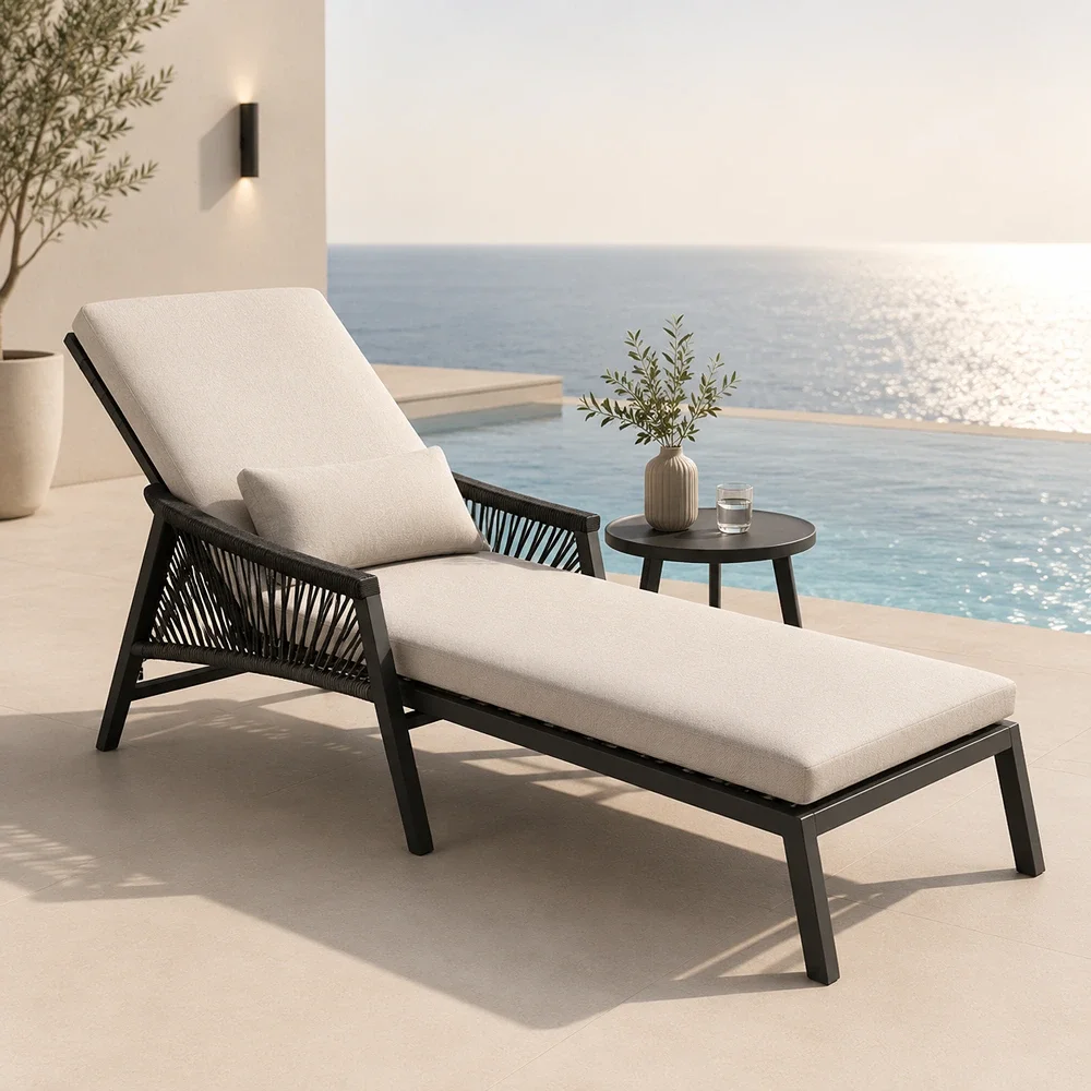 Sunlounger Set + Table FF 207 Lounger Grey