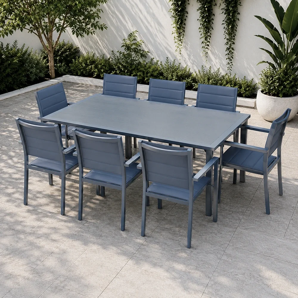 Outdoor Dining Set FF 115TL/201-8 dark gray