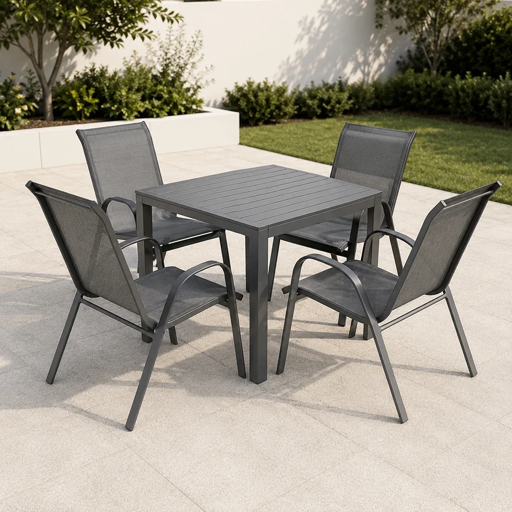 Outdoor Dining Set FF 4509S/5001-4 dark gray