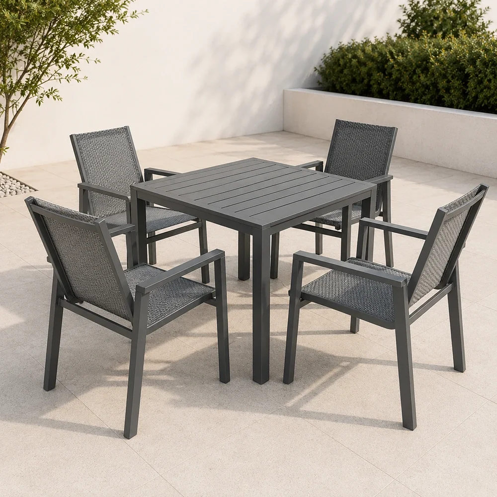 Outdoor Dining Set FF 4509S/5049-4 dark gray