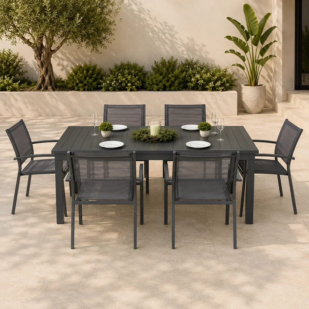 Outdoor Dining Set FF 7488TS/7000-6 Grey