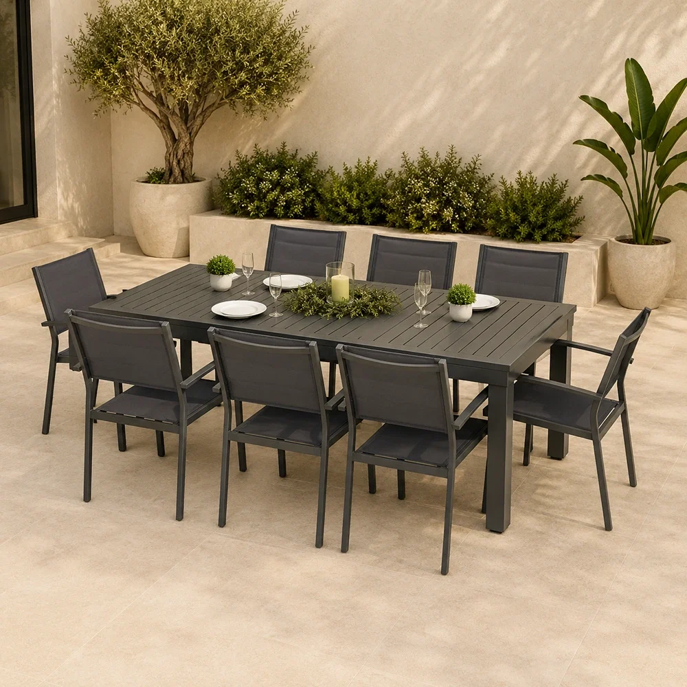 Outdoor Dining Set FF 7488TL/7470-8 Grey