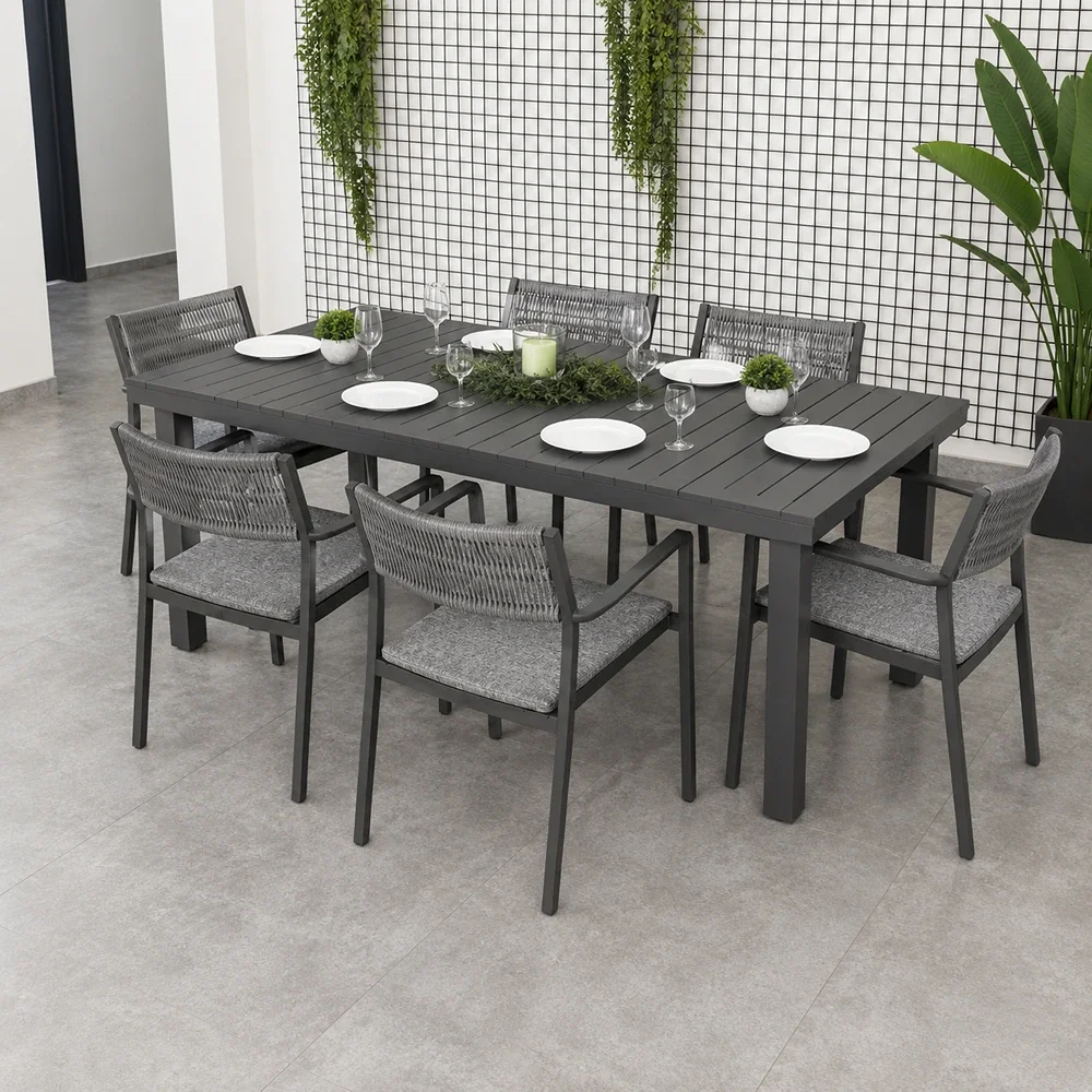 Outdoor Dining Set FF 7488TS/PP920A-6 dark gray