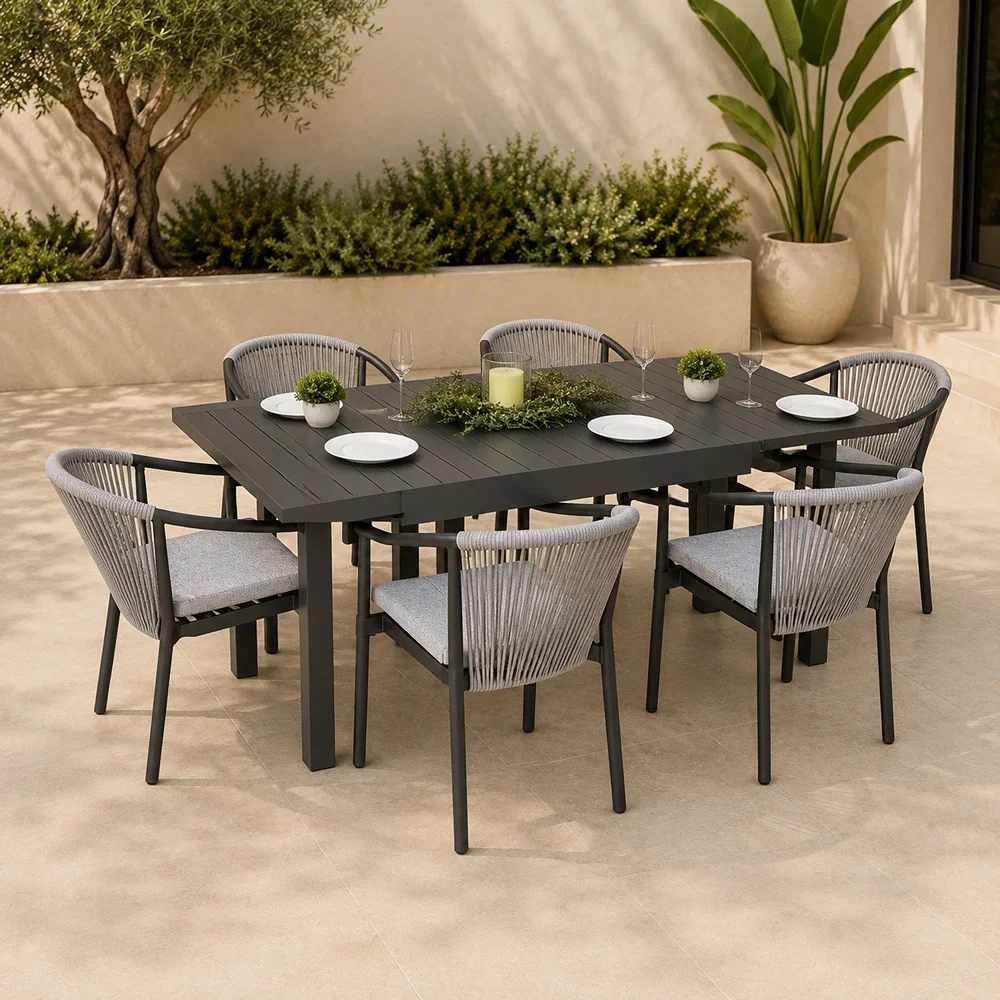 Outdoor Dining Set FF 7488TS/V6250-6 grey