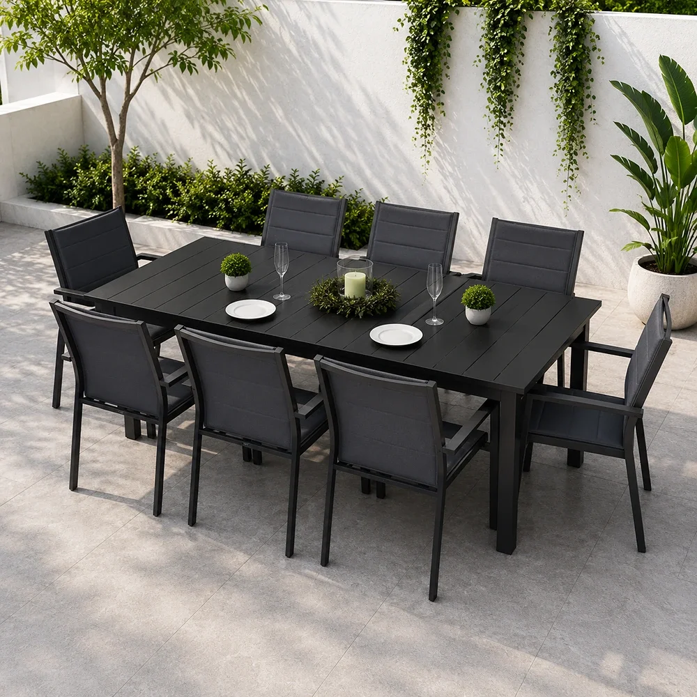 Outdoor Dining Set FF PT5262/BNC004A-8 dark gray