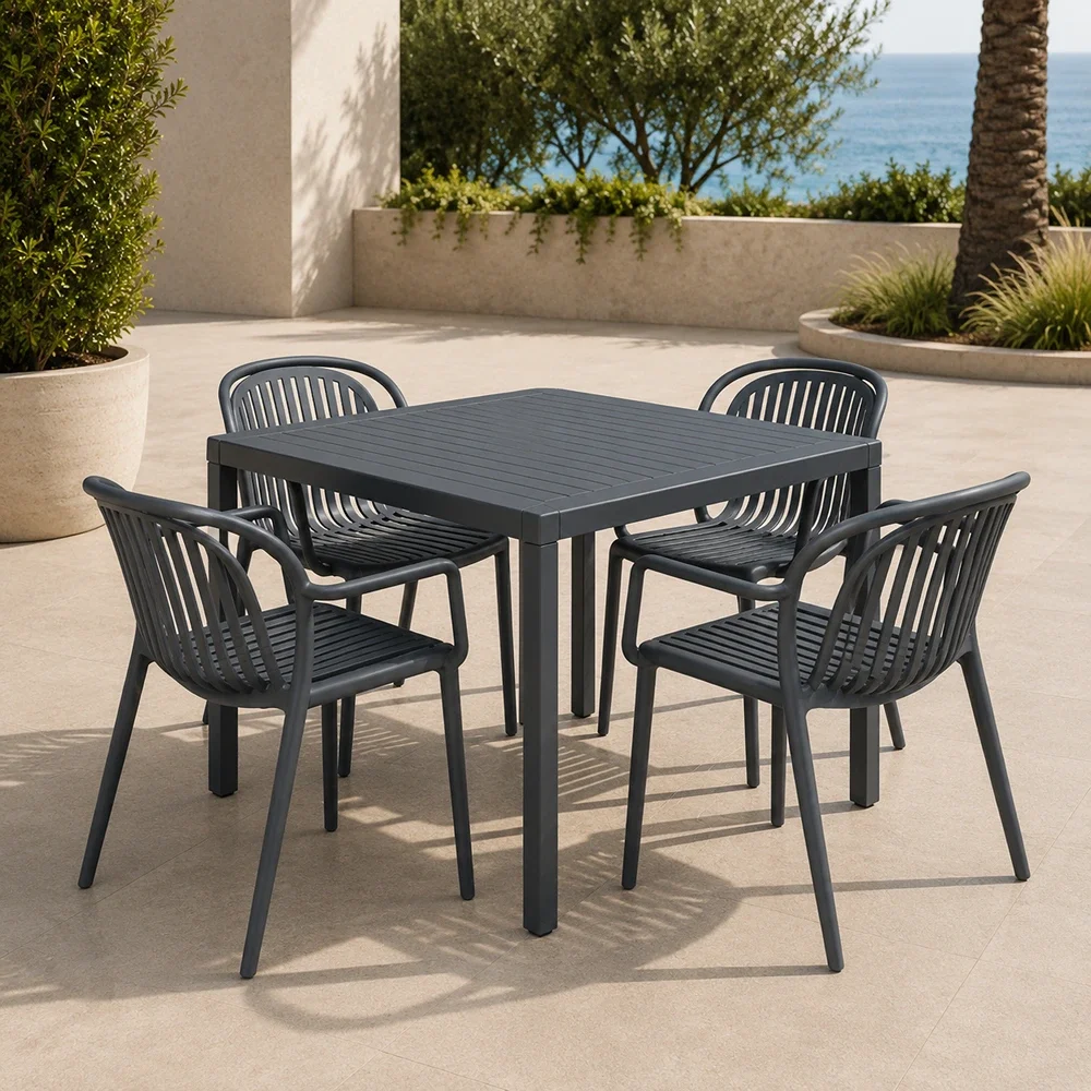Outdoor Dining Set FF TD536/PP879A Dark gray