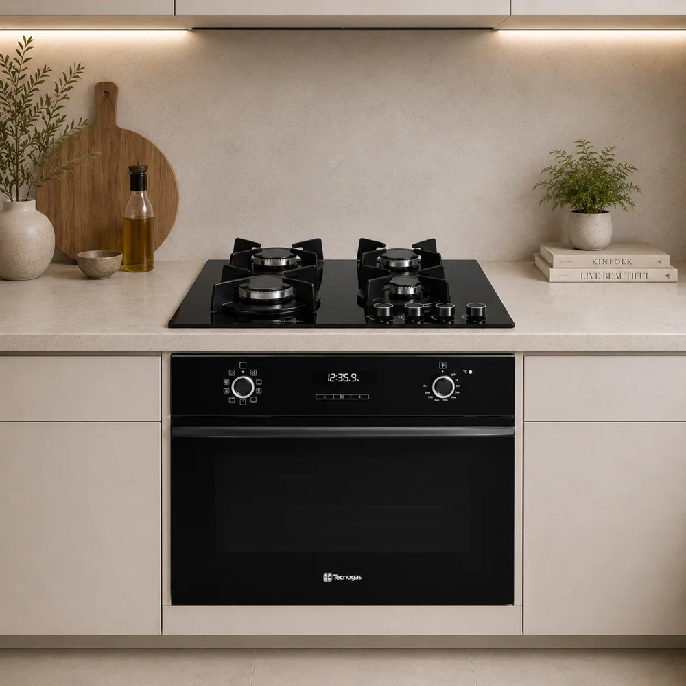 Set Tecnogas FN2K66G3B/1+PN60GVF4FGVB Black Glass