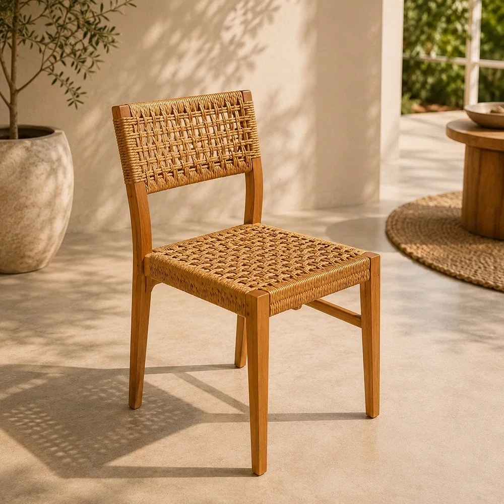 Set of 2 Chairs DI DF24-165 Teak Wood