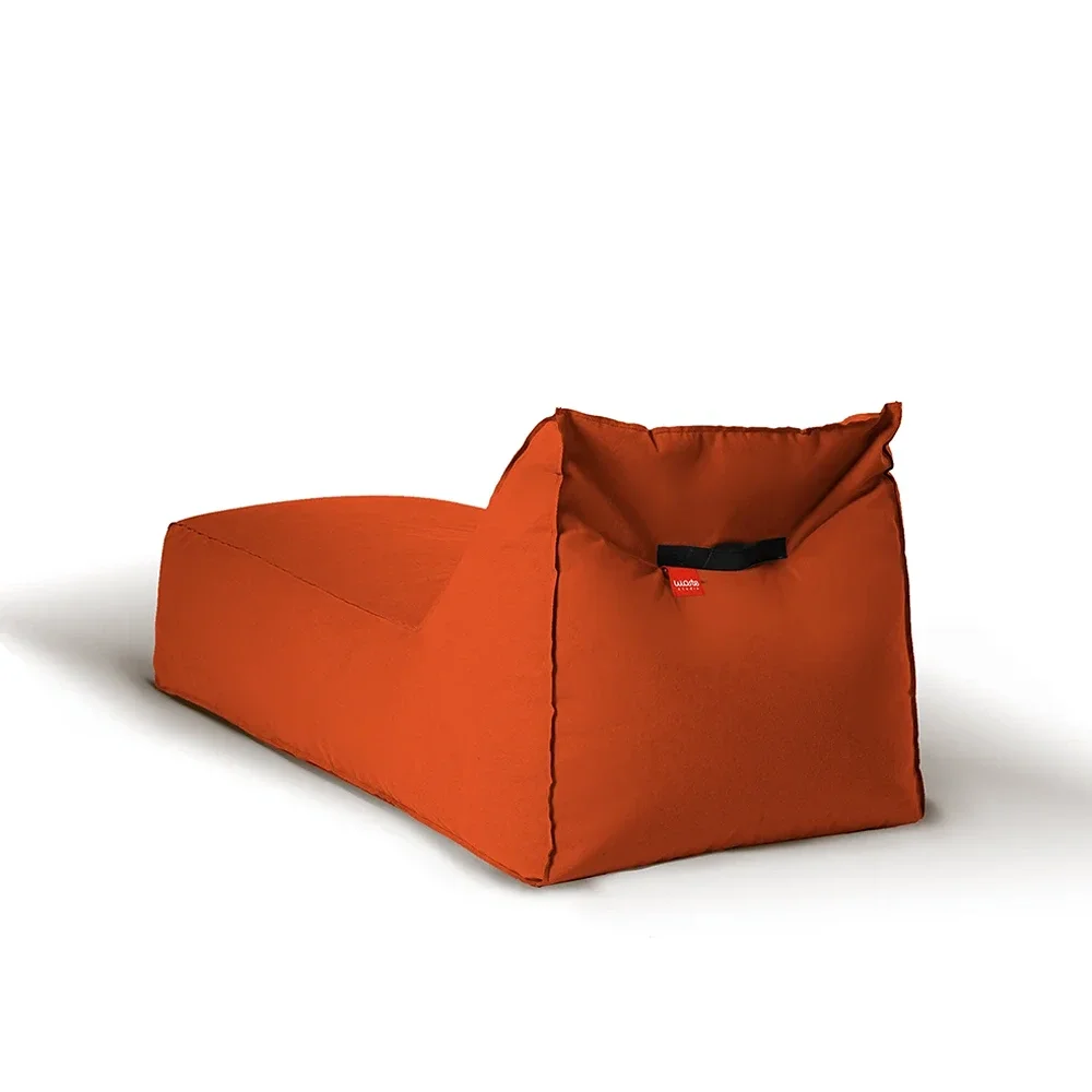 Outdoor Pouf Long Single Laze Orange Waste Studio
