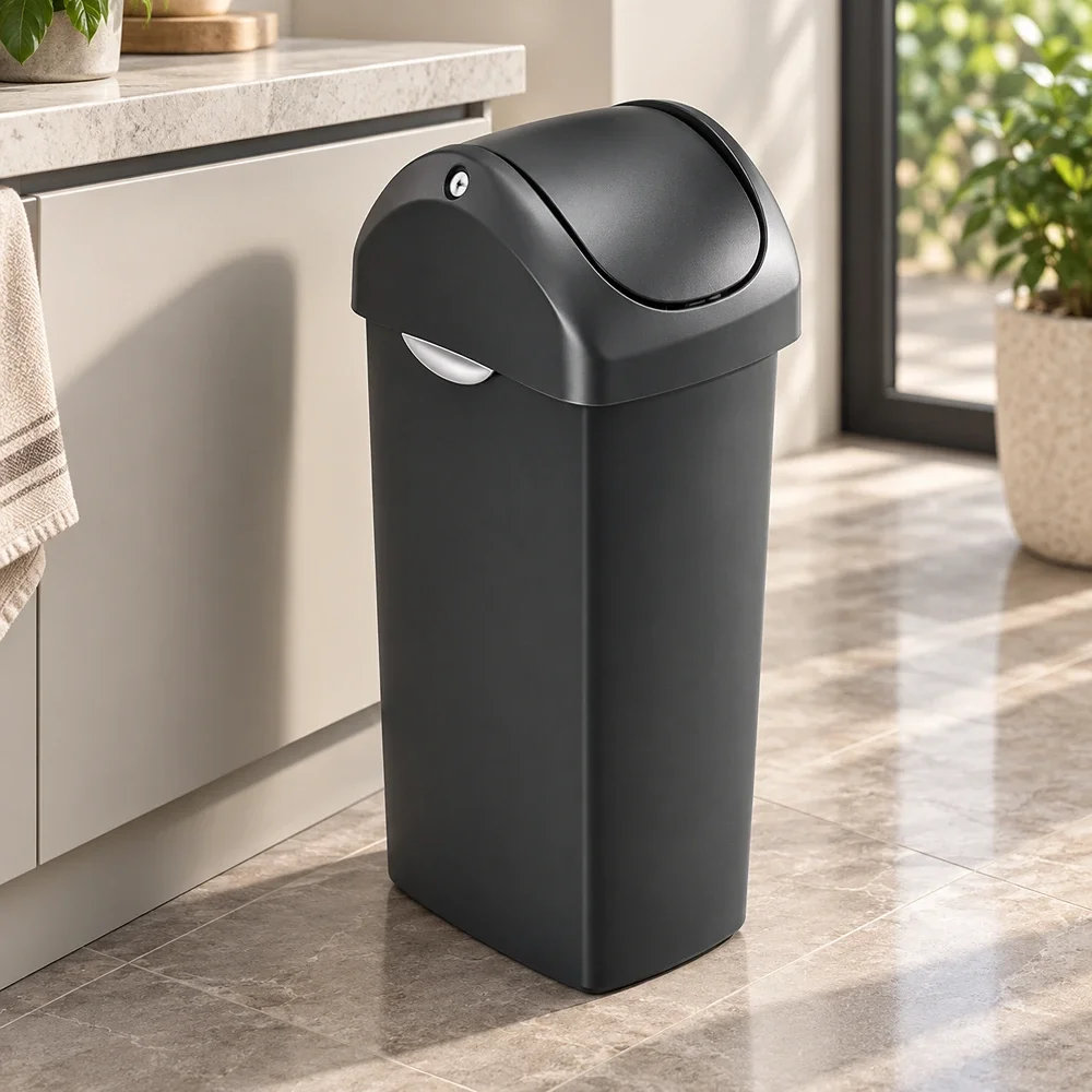 Swing Lid Bin Simplehuman Plastic Grey CW1335