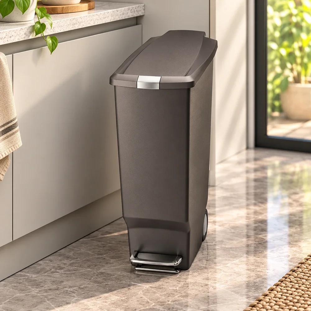 Slim Pedal Bin Simplehuman Plastic Grey CW1363
