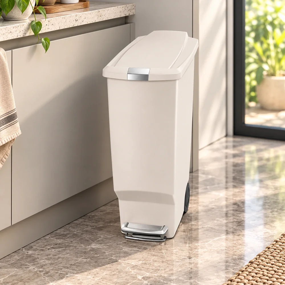 Slim Pedal Bin Simplehuman Stone CW1381