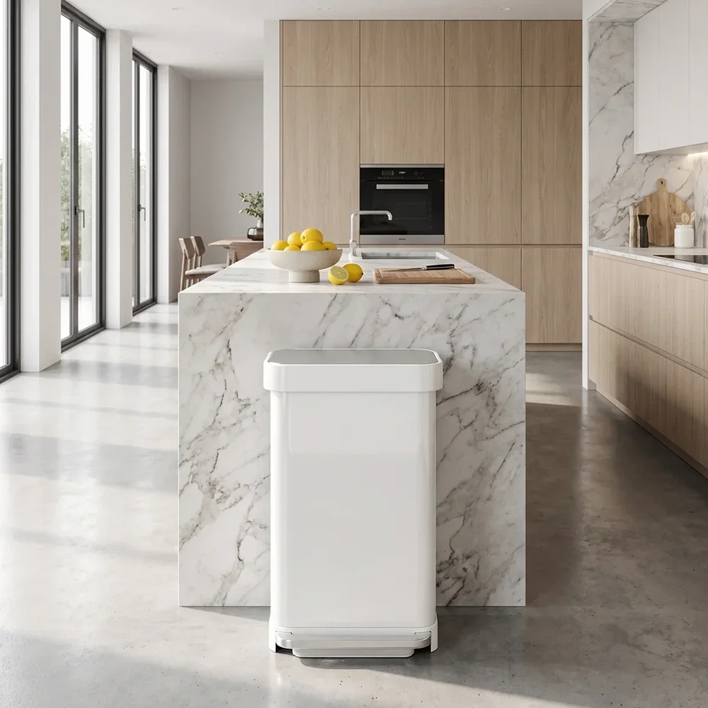 Rectangular Pedal Bin Simplehuman CW2027 White