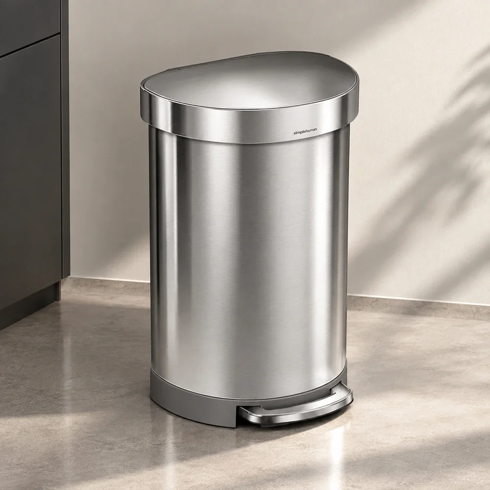 Semi Round Pedal Bin Simplehuman CW2030 Brushed
