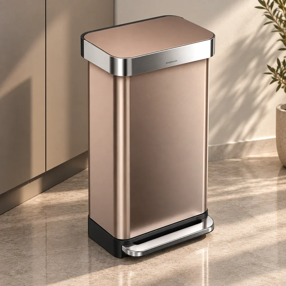 Rectangular Pedal Bin Simplehuman Rose Gold CW2034
