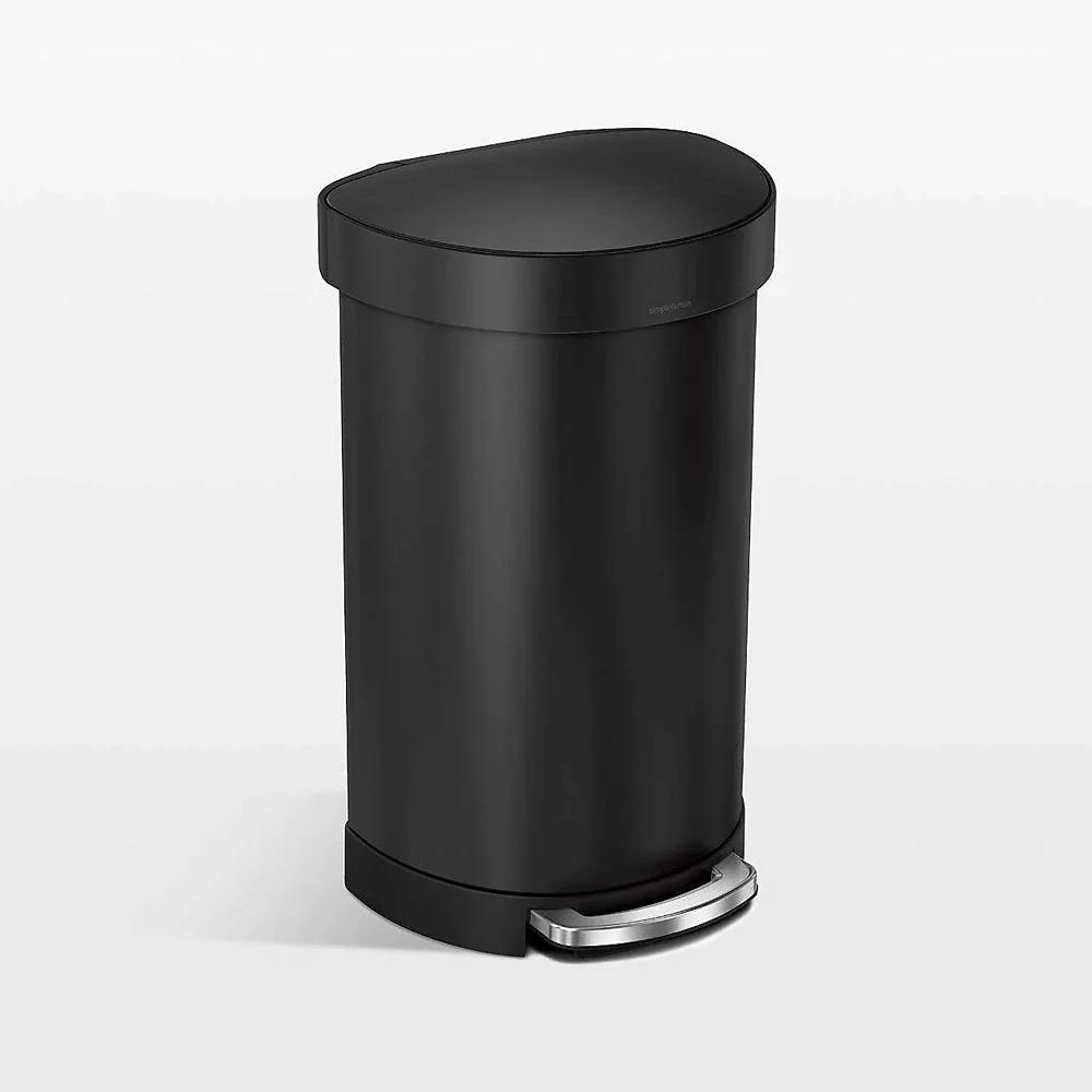 45L Semi Round Pedal Bin Simplehuman Matte Black
