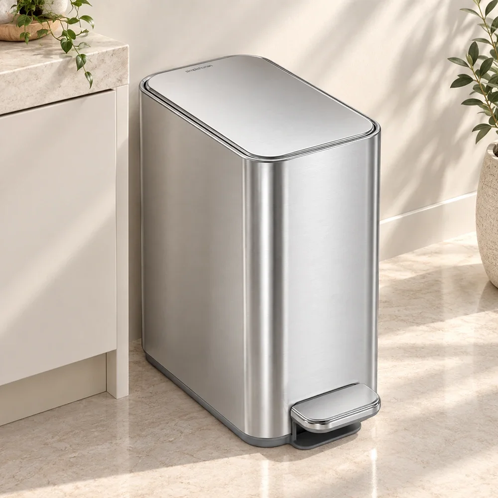 5L Slim Pedal Bin Simplehuman Brushed CW2096