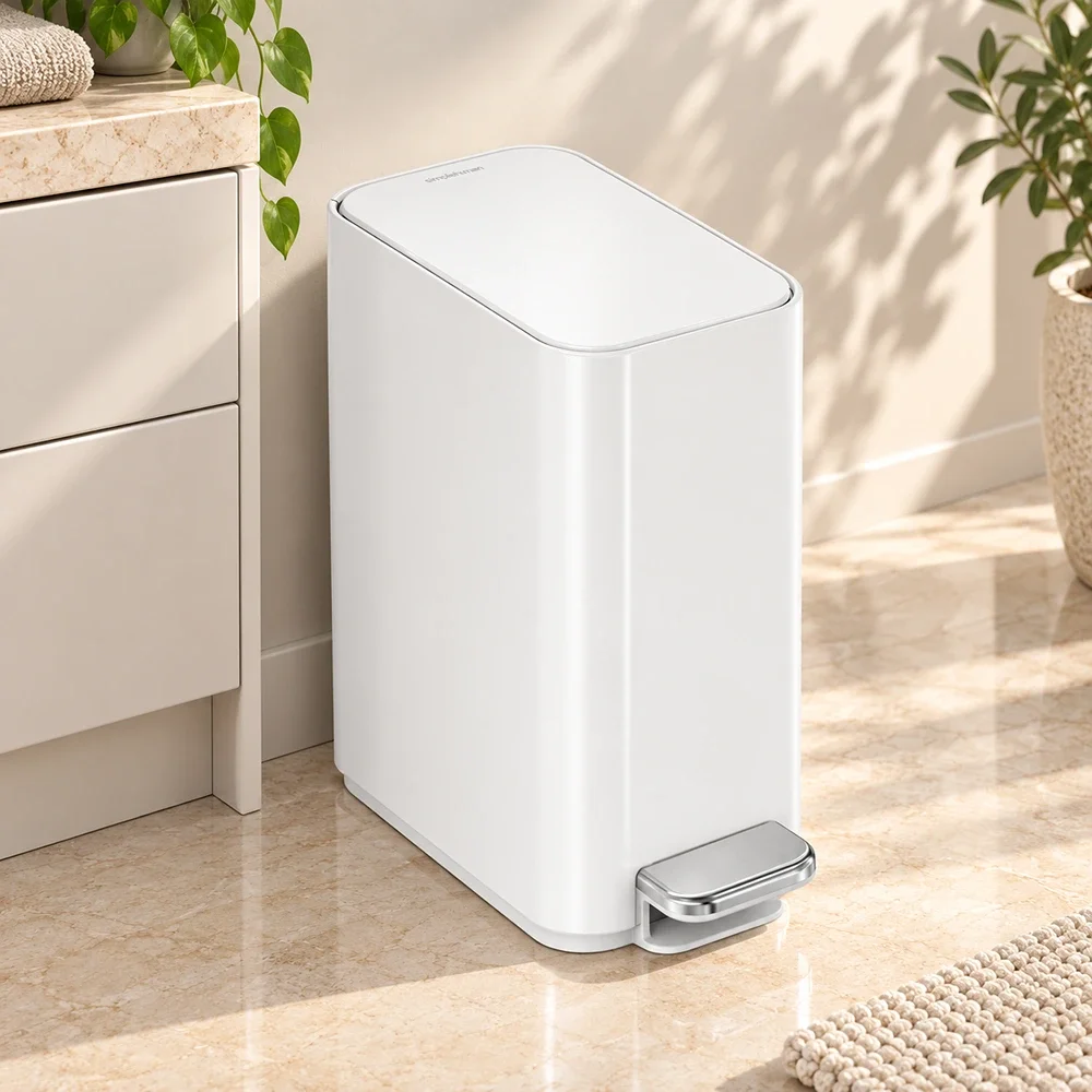 5L Slim Pedal Bin Simplehuman White CW2102