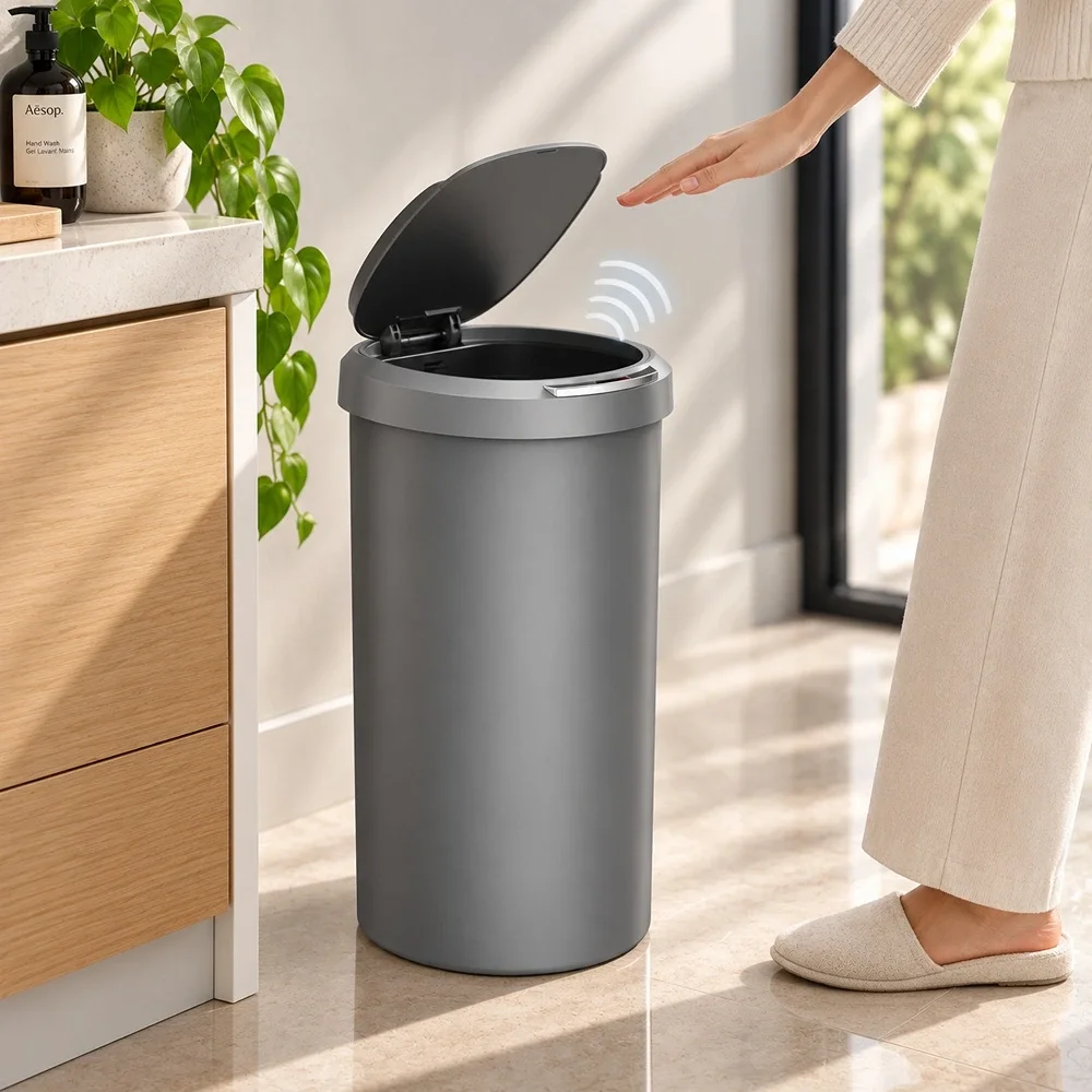 Semi Round Sensor Bin Simplehuman Grey Plastic