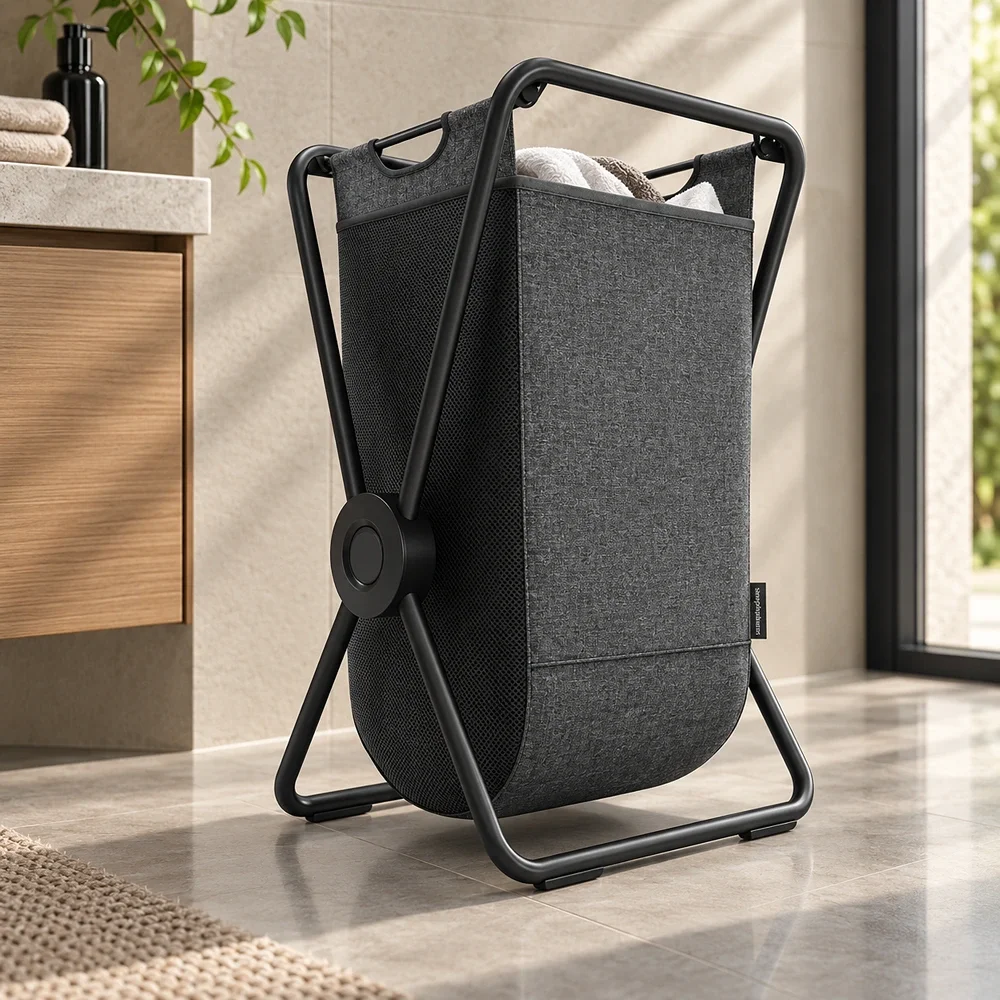 Single X-Frame Laundry Hamper Simplehuman Black